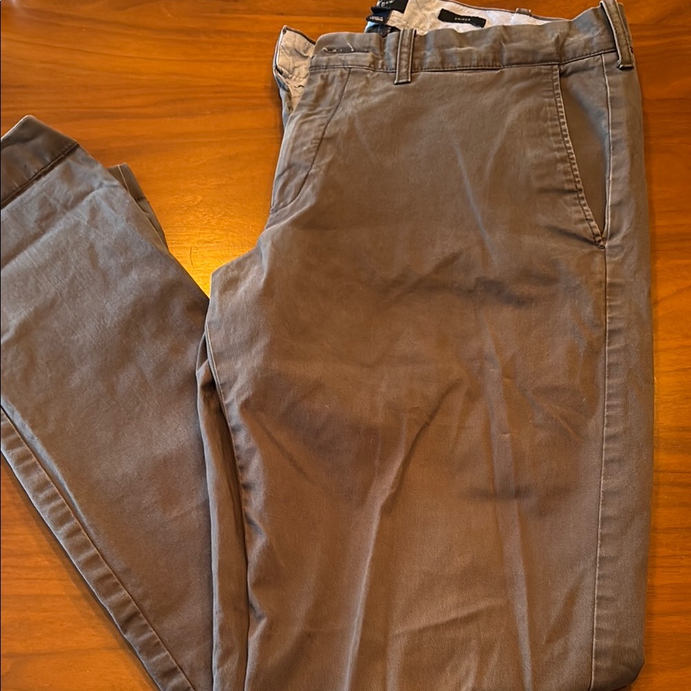 J Crew Men's Gray Driggs Flex Chinos
